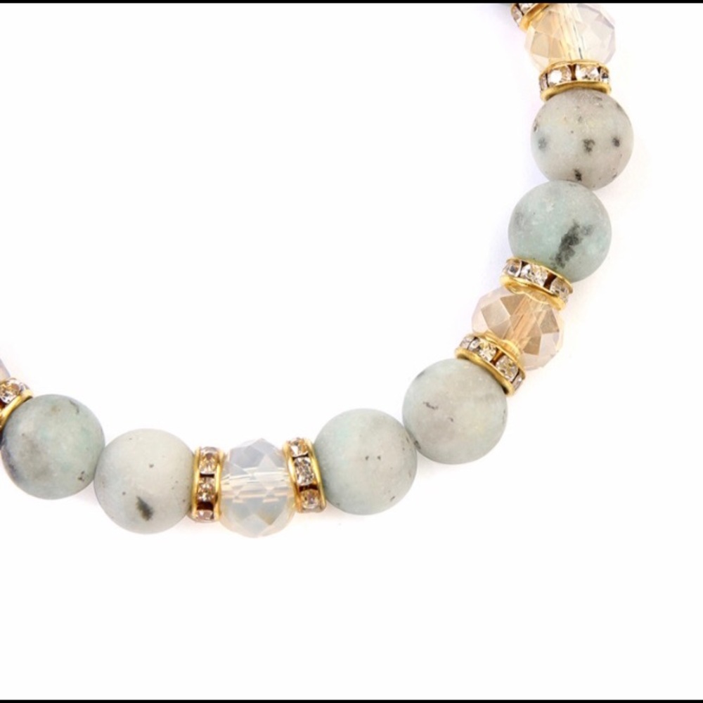 Riah Fashion Glass & Stone Bracelet - Picture 2 of 2